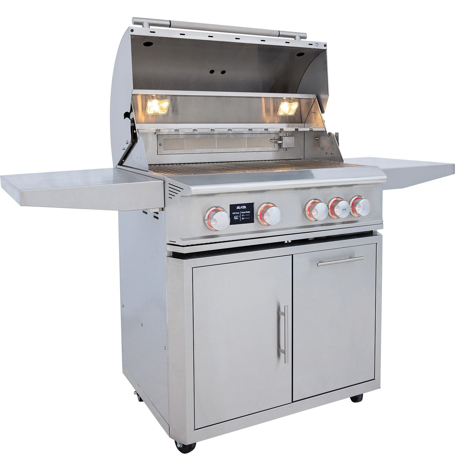 Blaze LTE PRO Freestanding 32-inch 4-Burner Gas Grill w/Digital Screen and Rear Infrared Burner (BLZ-4LTEPRO+CART)