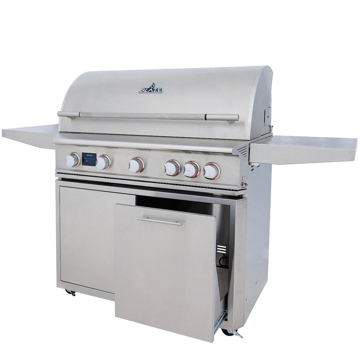 Blaze LTE PRO 40-Inch 5-Burner Freestanding Grill w/ Digital Temperature Screen and Rear Infrared Burner (BLZ-5LTEPRO+CART)