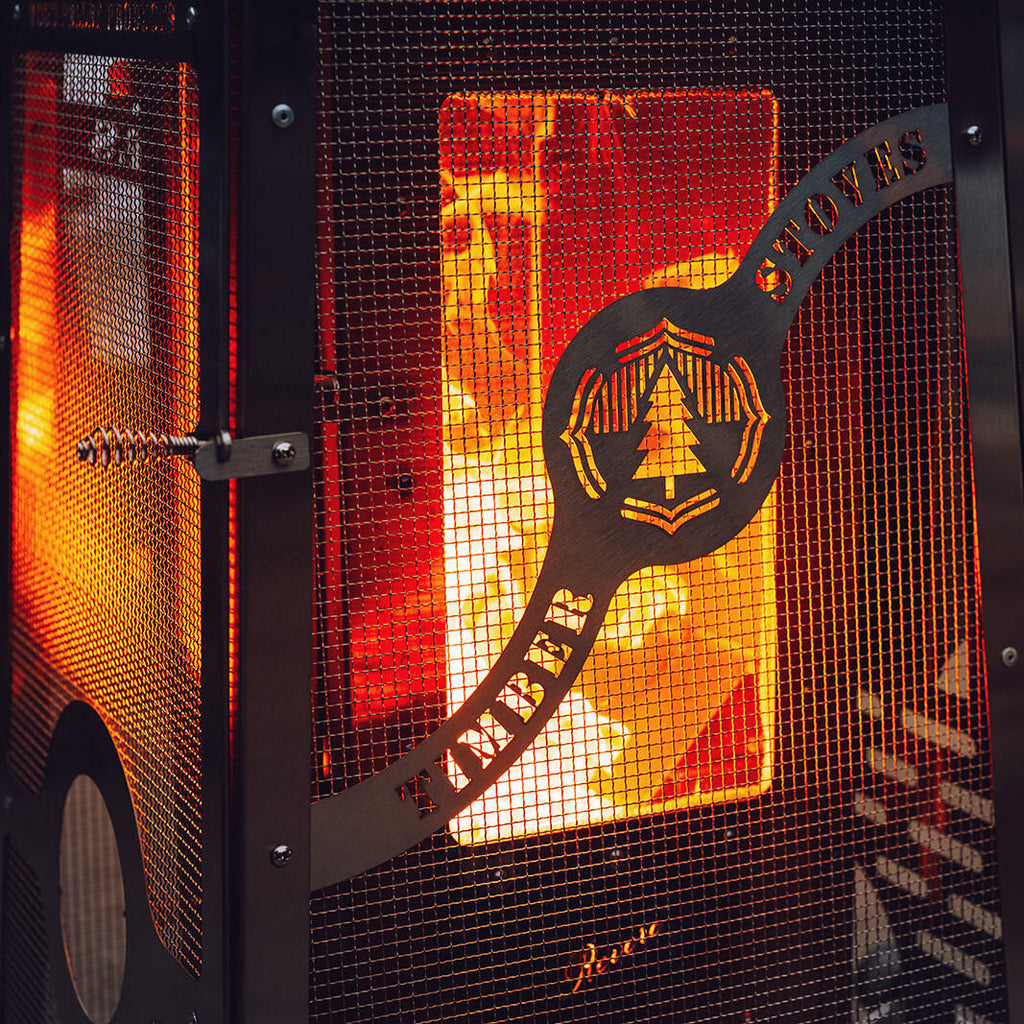 Timber Stoves Revere Wood Pellet Patio Heater With Elite Safety Cage - WPPHR1.0+CG