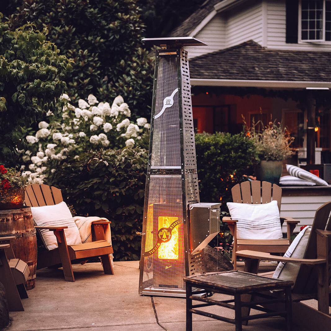 Timber Stoves Revere Wood Pellet Patio Heater With Elite Safety Cage - WPPHR1.0+CG