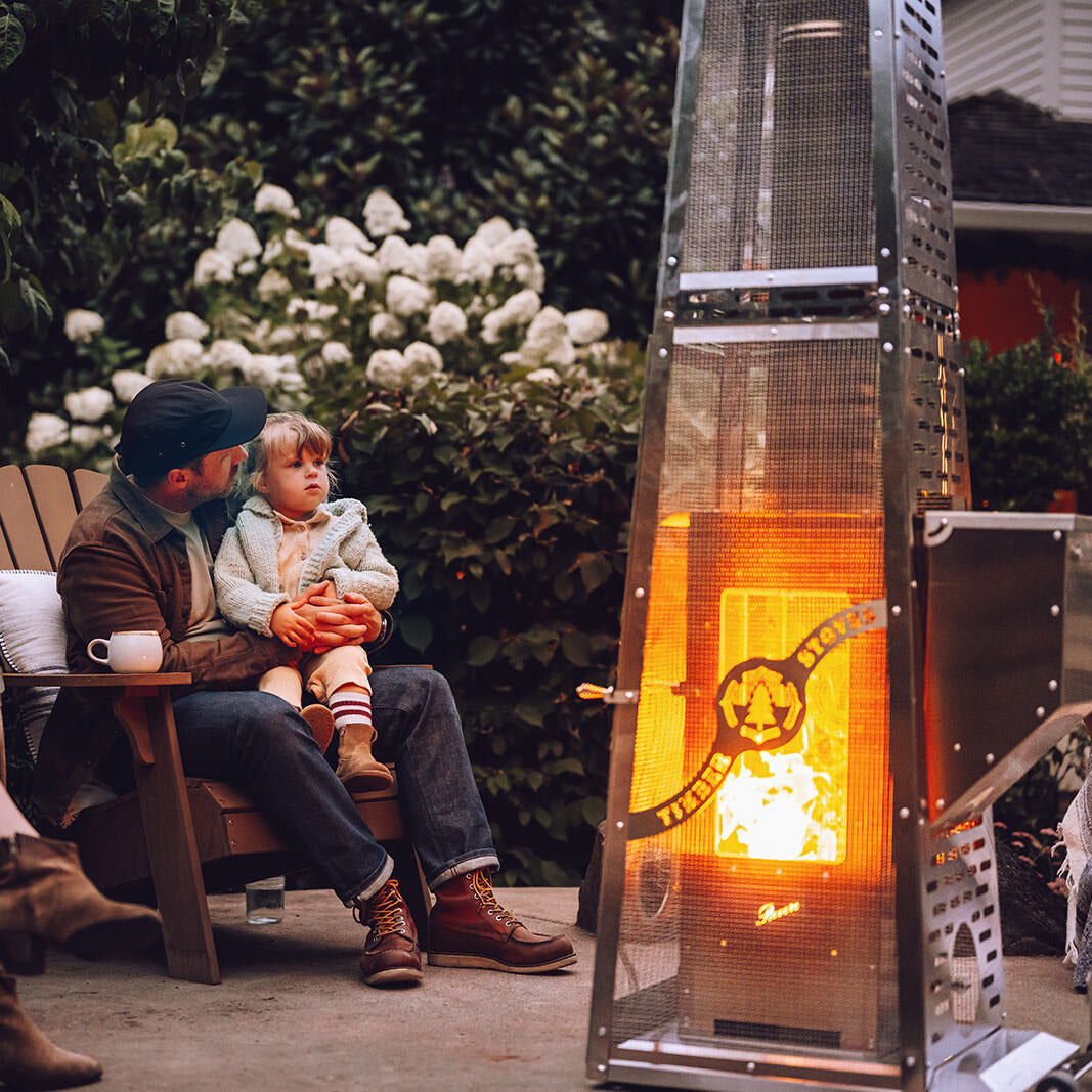 Timber Stoves Revere Wood Pellet Patio Heater With Elite Safety Cage - WPPHR1.0+CG