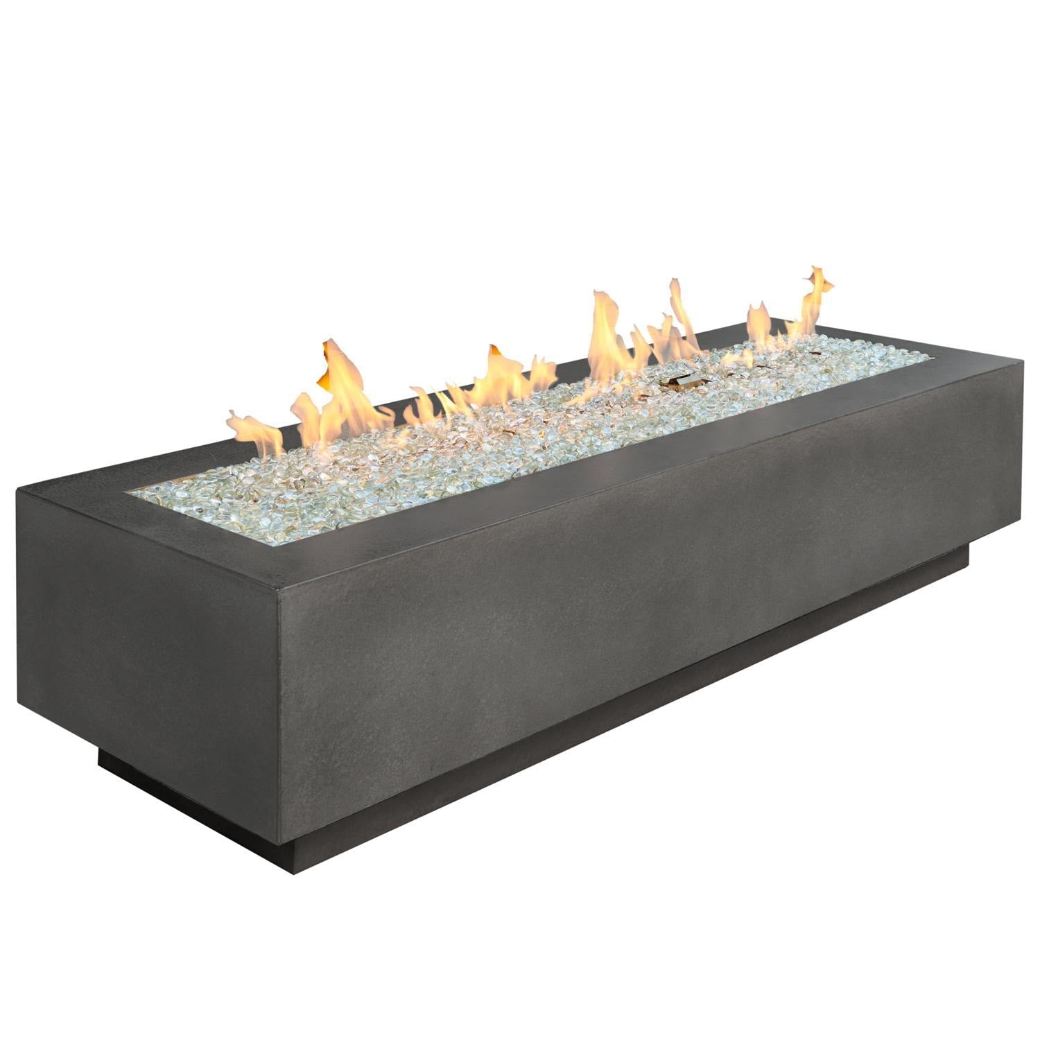 Cove 72-Inch Rectangular Glass Fiber Reinforced Concrete Natural Gas Fire Pit Table in Midnight Mist