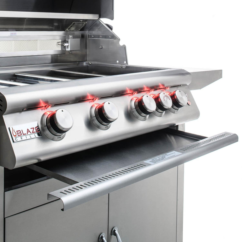 Blaze LTE Marine Grade 32-Inch 4-Burner Built-In Gas Grill w/ Rear Infrared Burner and Grill Lights (BLZ-4LTE2MG)