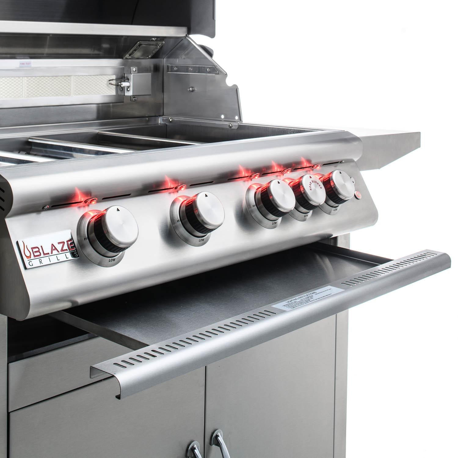 Blaze LTE Marine Grade 32-Inch 4-Burner Built-In Gas Grill w/ Rear Infrared Burner and Grill Lights (BLZ-4LTE2MG)