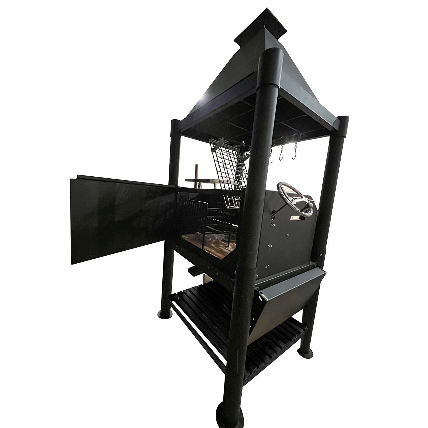 Tagwood BBQ Beast Argentine Wood Fire & Charcoal Grill - Black - BBQ02SIB
