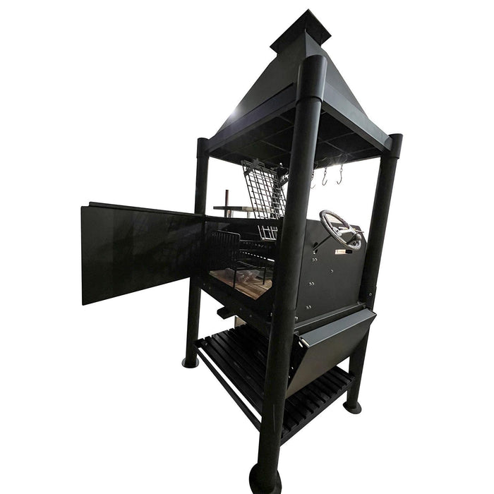 Tagwood BBQ Beast Argentine Wood Fire & Charcoal Grill - Black - BBQ02SIB