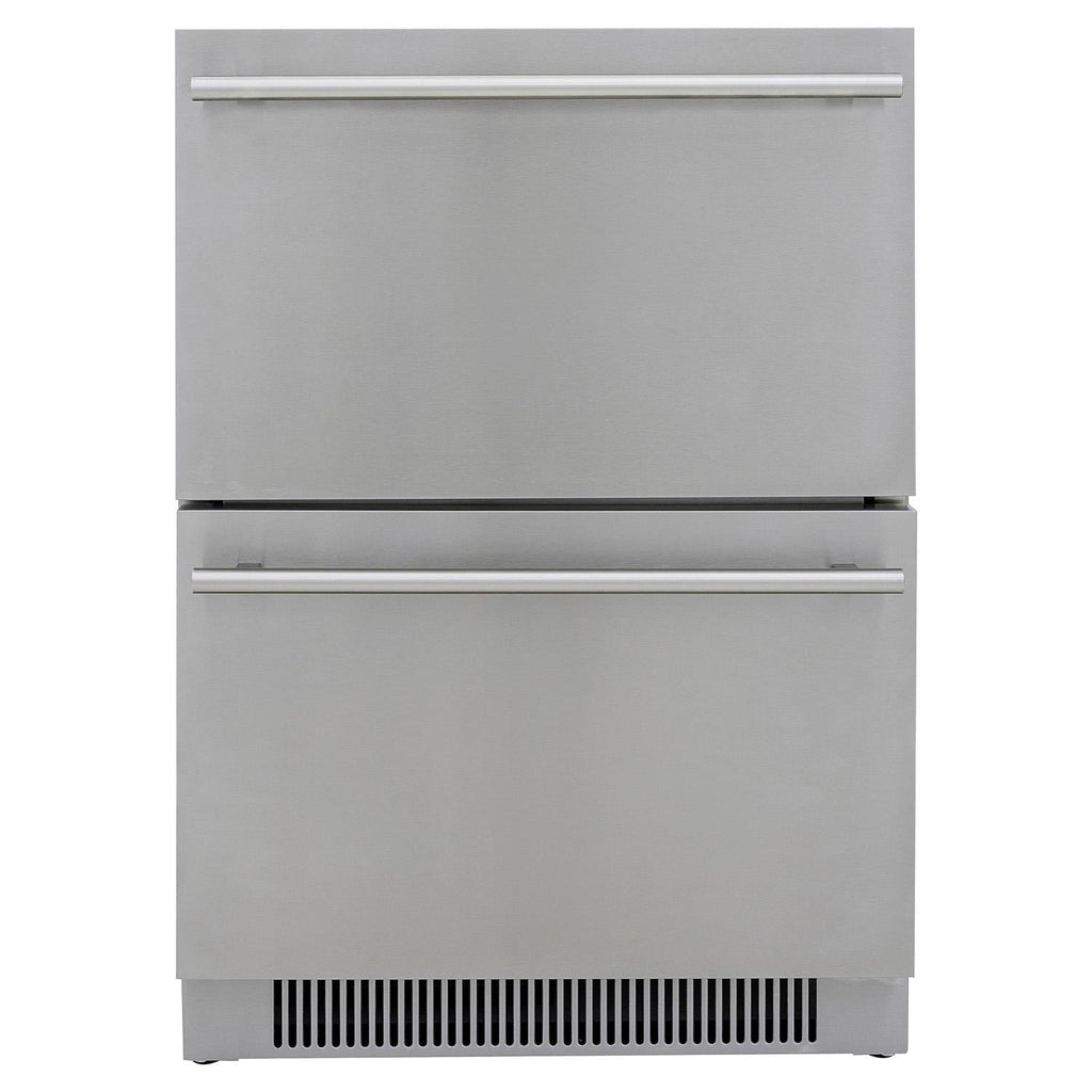 Blaze 23.5-In 5.1 Cu. Ft. Outdoor Rated Double Drawer Refrigerator (BLZ-SSRF-DBDR5.1)