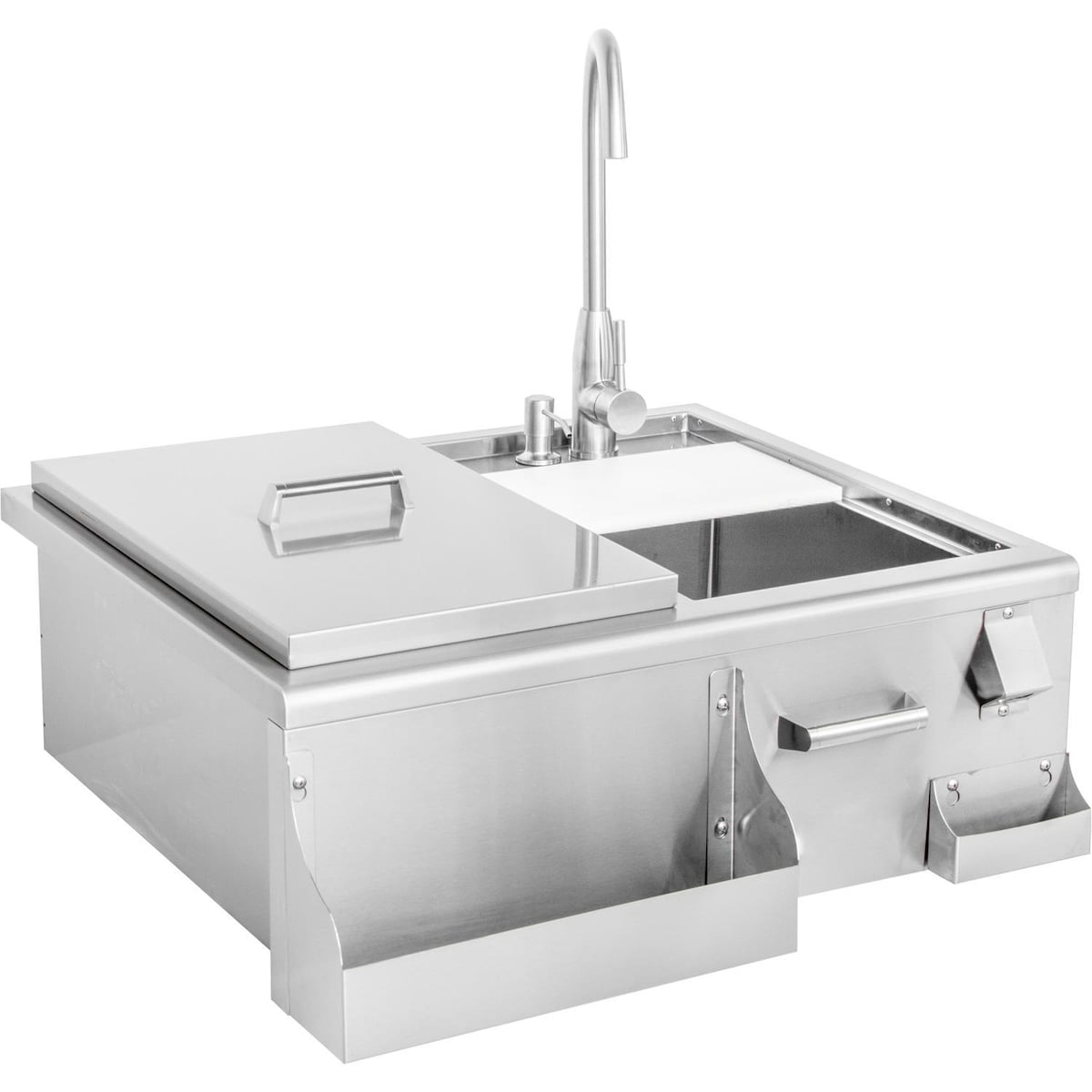 Centro de bebidas Blaze de 30 pulgadas con fregadero y enfriador de hielo 