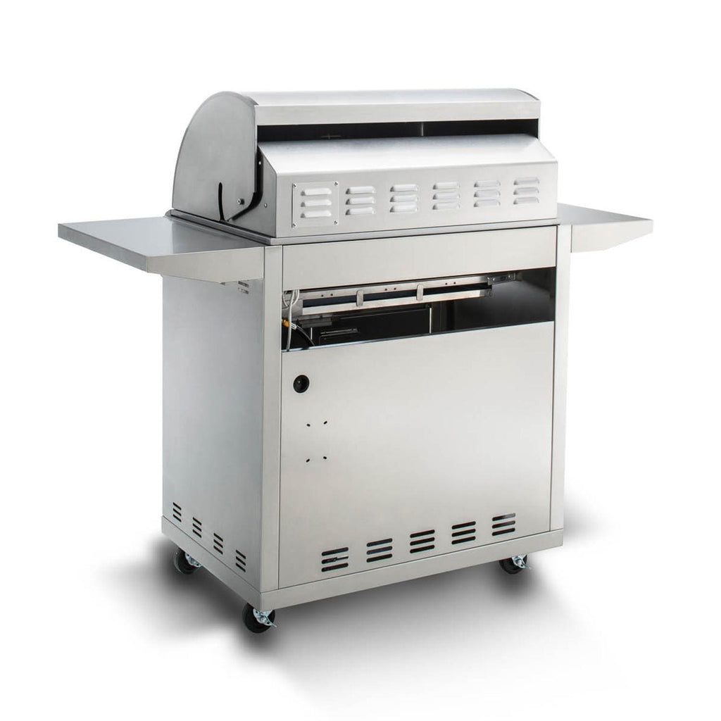 Blaze LTE 32-Inch 4-Burner Freestanding Gas Grill with Rear Infrared Burner & Grill Lights (BLZ-4LTE2+CART)