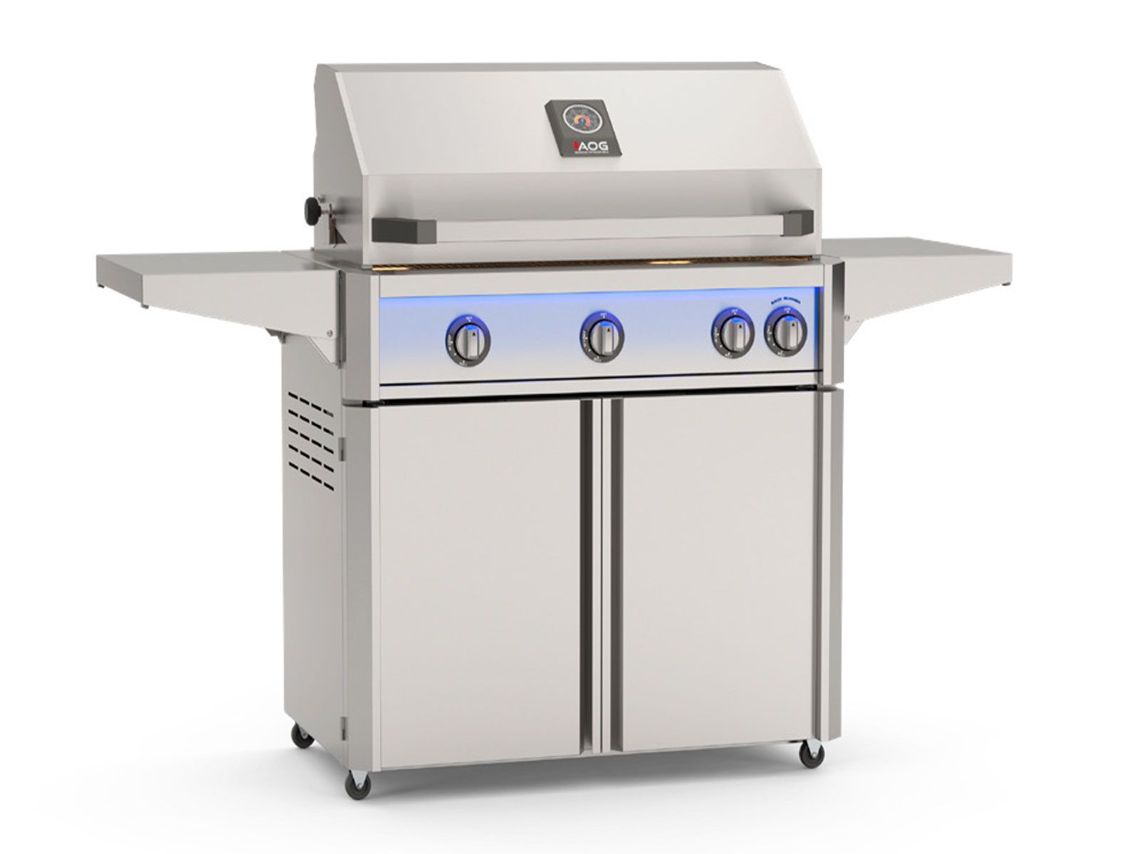 American Outdoor Grill L-Series 30-Inch 3-Burner Gas Grill With Rear IR Burner, Rotisserie Kit, Internal Lights & LED Multi-Color Lights