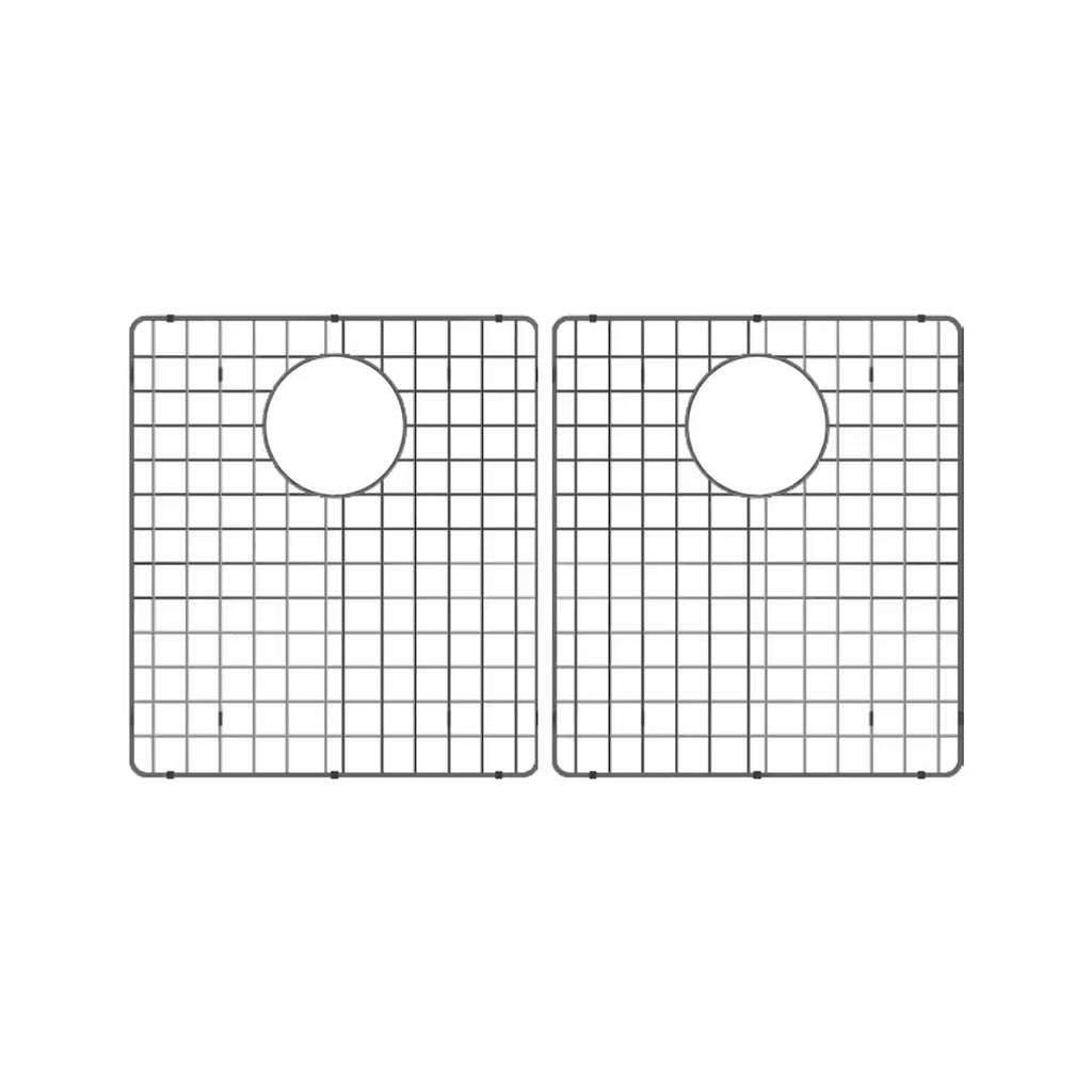 Undermount Stainless Steel 33-Inch Double Bowl Sink W/Grids and Strainers