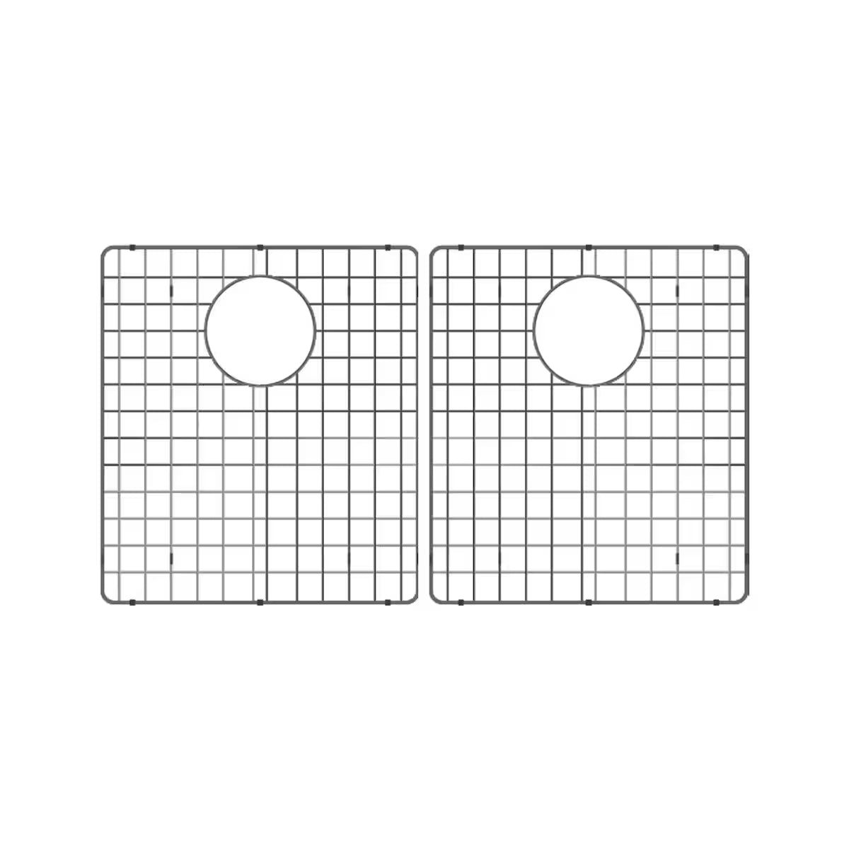 Undermount Stainless Steel 33-Inch Double Bowl Sink W/Grids and Strainers