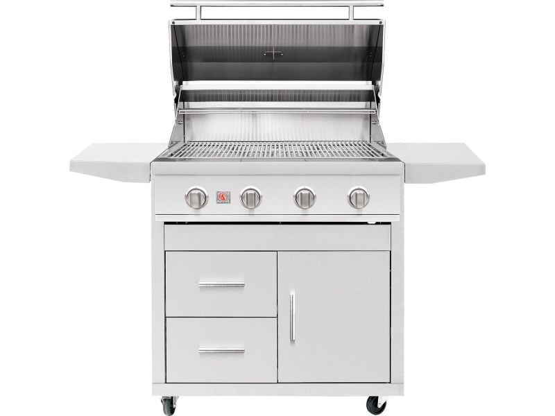 Summerset Sizzler 32-Inch 4-Burner Freestanding Gas Grill on Deluxe Cart (SZR32+DCCART)