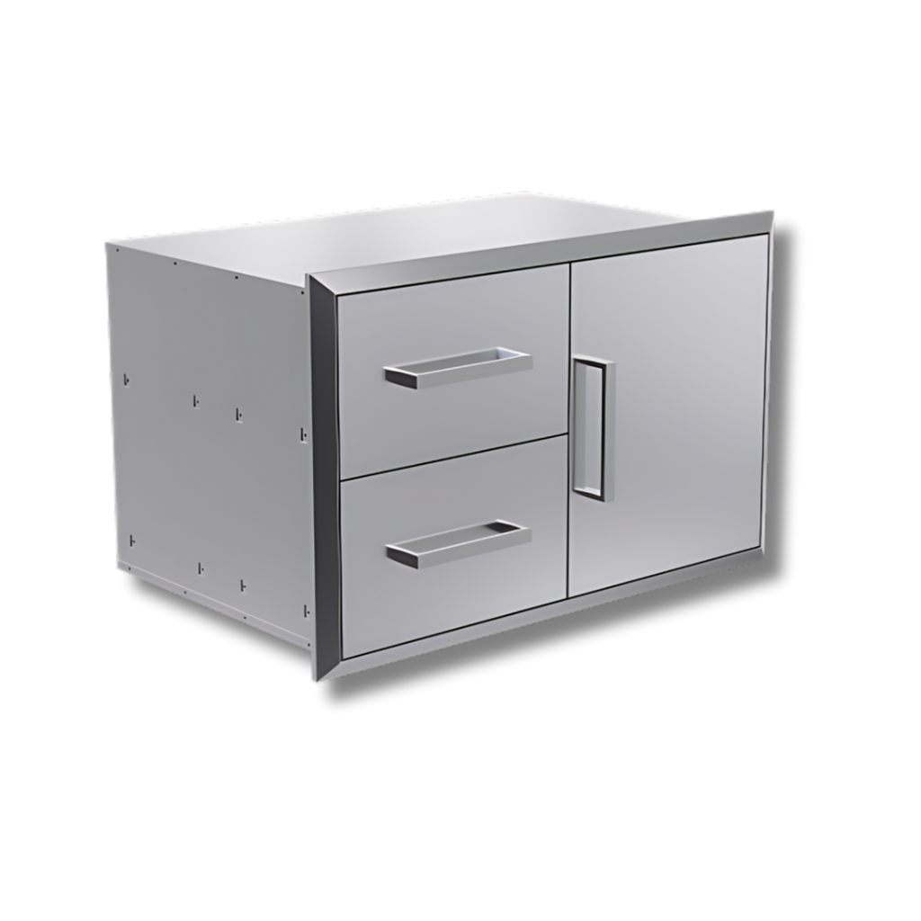 Bear Grill 34-Inch Double Drawer-Door Combo