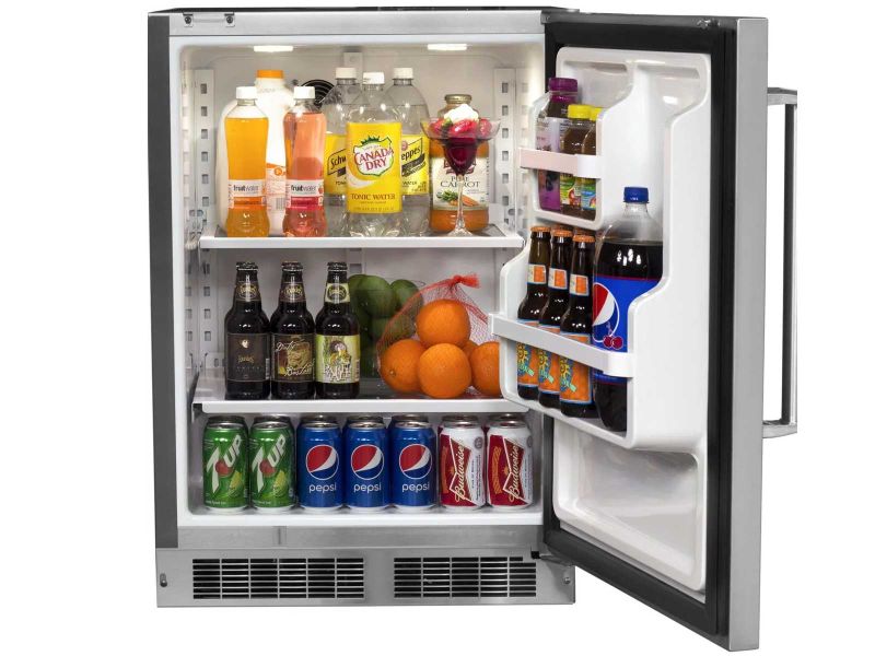 Fire Magic 24-Inch 5.1 Cu. Ft. Left Hinge Outdoor Rated Compact Refrigerator