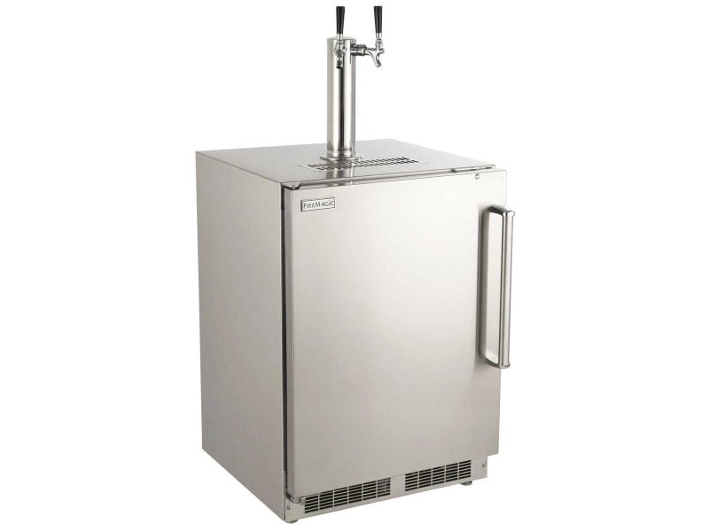 Fire Magic 24-Inch Left Hinge Outdoor Rated Dual Tap Kegerator