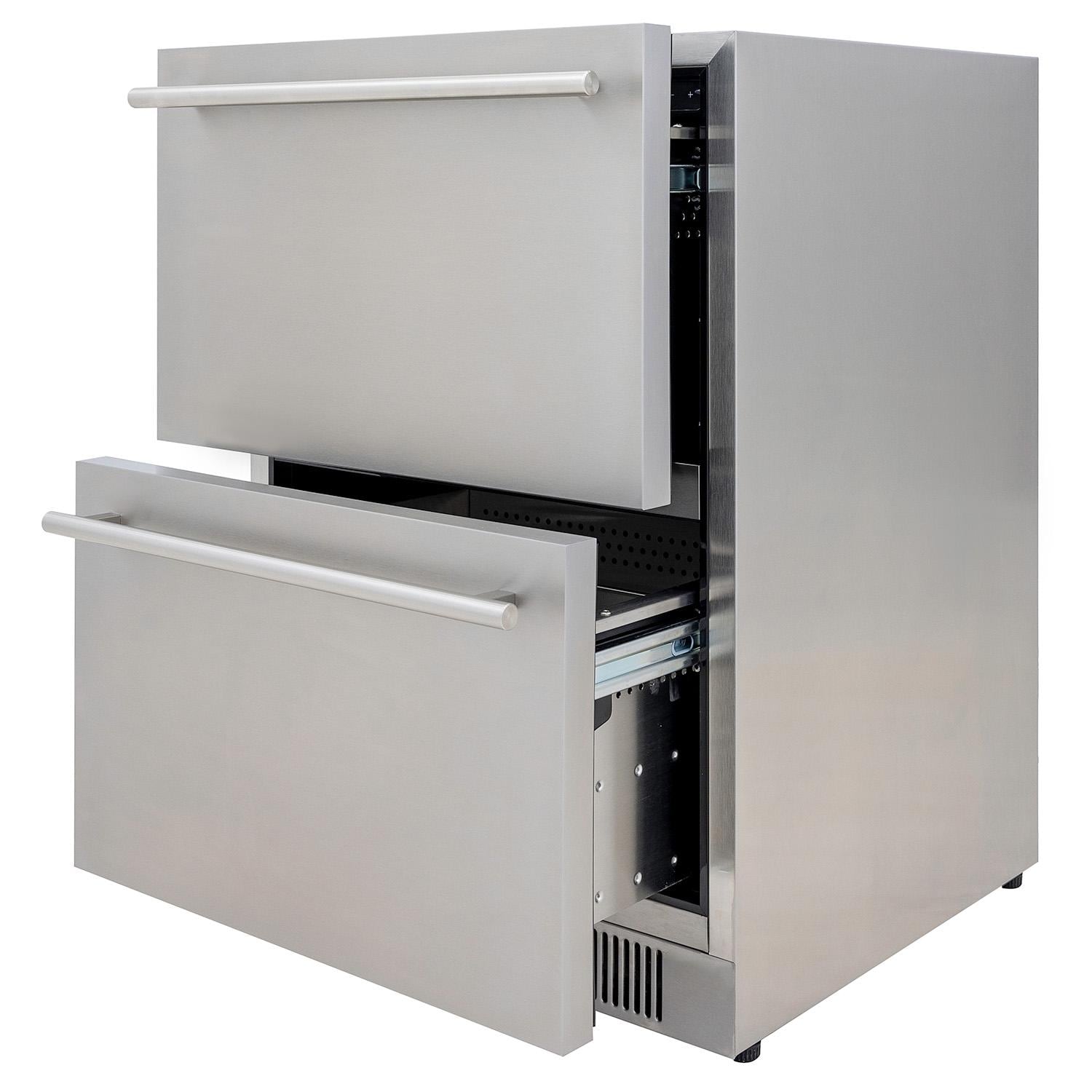 Blaze 23.5-In 5.1 Cu. Ft. Outdoor Rated Double Drawer Refrigerator (BLZ-SSRF-DBDR5.1)
