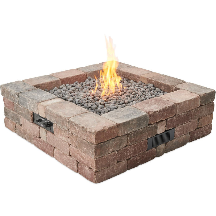 Bronson 51-Inch Square Concrete Fire Pit in Brown