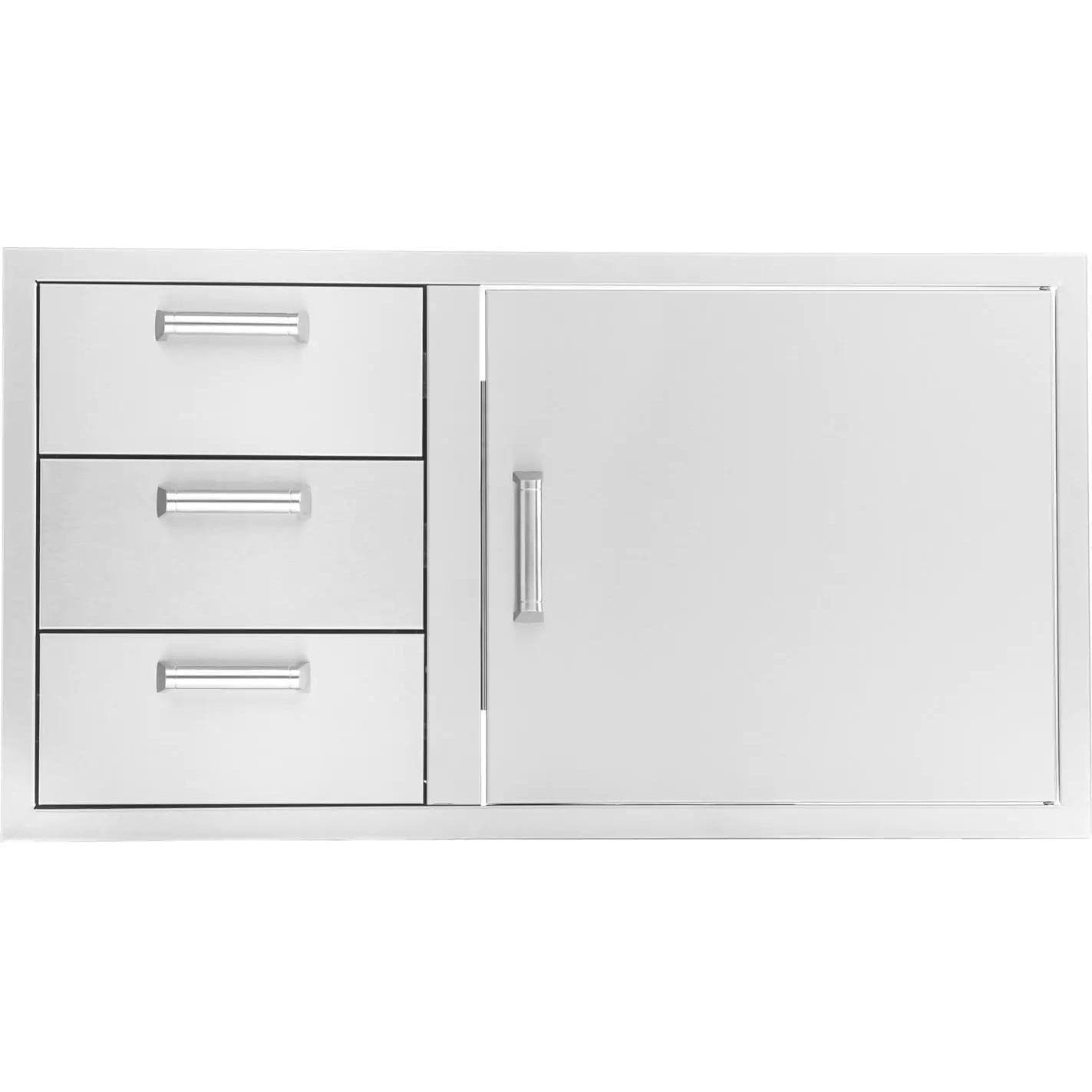 39-inch Contempo/Traditional Stainless Steel Reversible Access Door & Triple Drawer Combo - BBQ-DDC-39