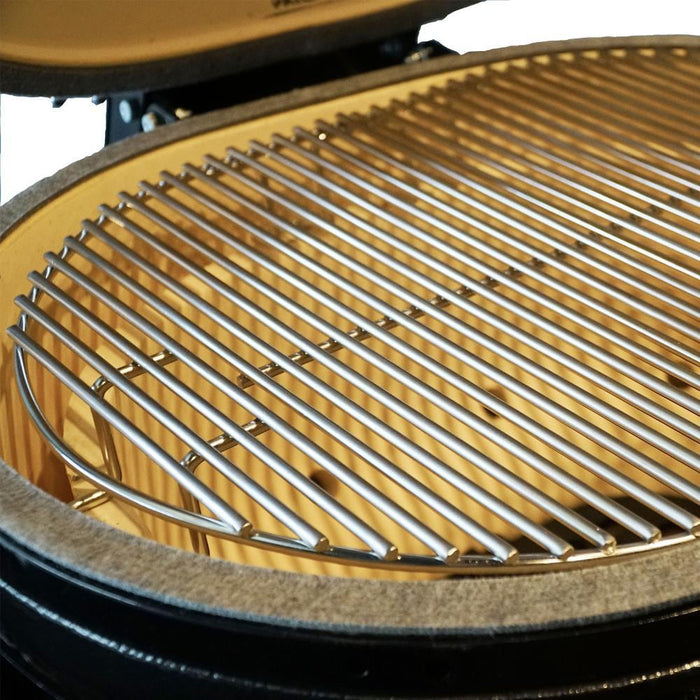 Versatile Primo Oval XL 400 Ceramic Kamado Grill with Steel Cart