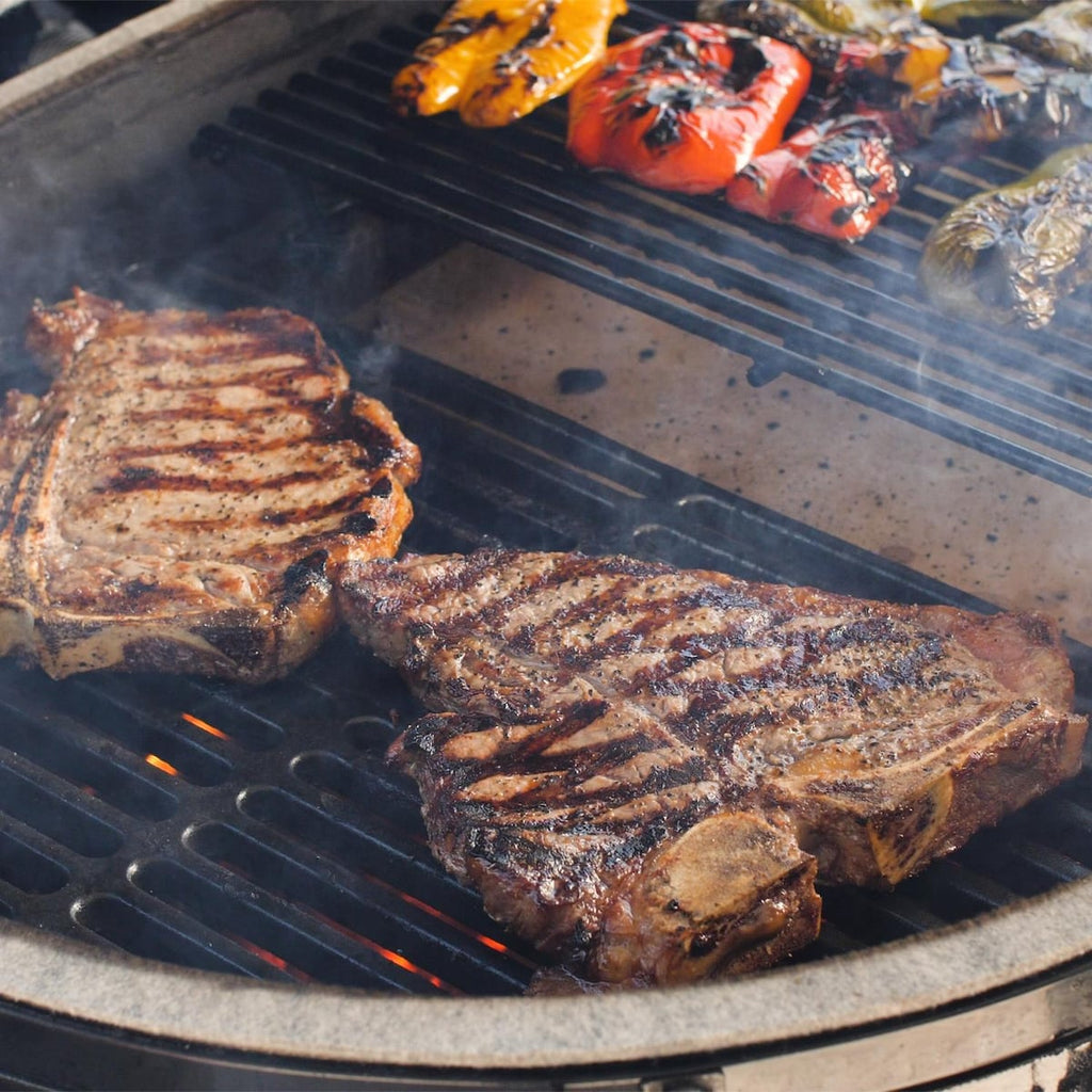 Premium Half Moon Cast Iron Searing Grate for Oval XL Grill