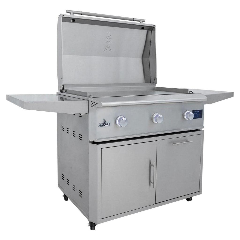 Blaze LTE PRO 40-Inch Gas Griddle w/Digital Temperature Screen & Lift-Assist Lid (BLZ-GRIDDLE40+CART)