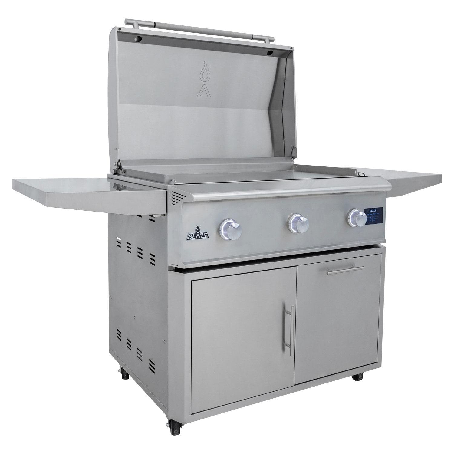 Blaze LTE PRO 40-Inch Gas Griddle w/Digital Temperature Screen & Lift-Assist Lid (BLZ-GRIDDLE40+CART)