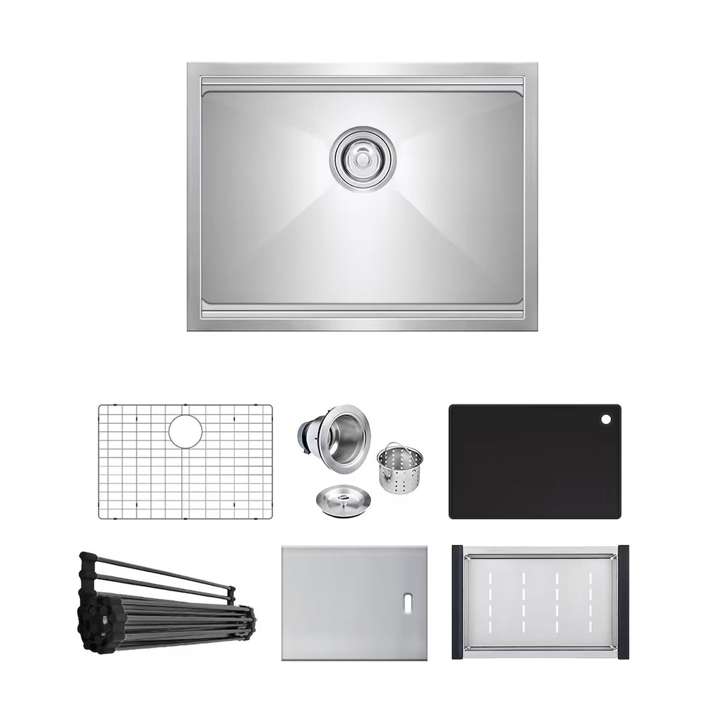 24-in Undermount Marine Grade 316 Stainless Steel Outdoor Sink