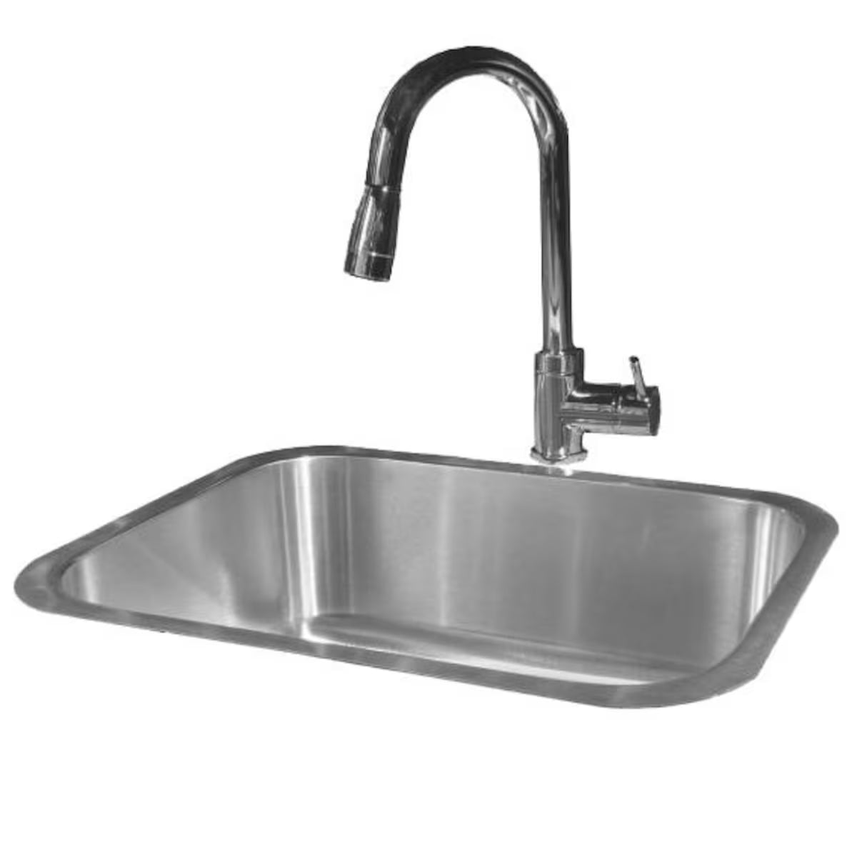RCS 23 X 18 18-Gauge Single Bowl Stainless Steel Undermount Sink With Hot/Cold Faucet