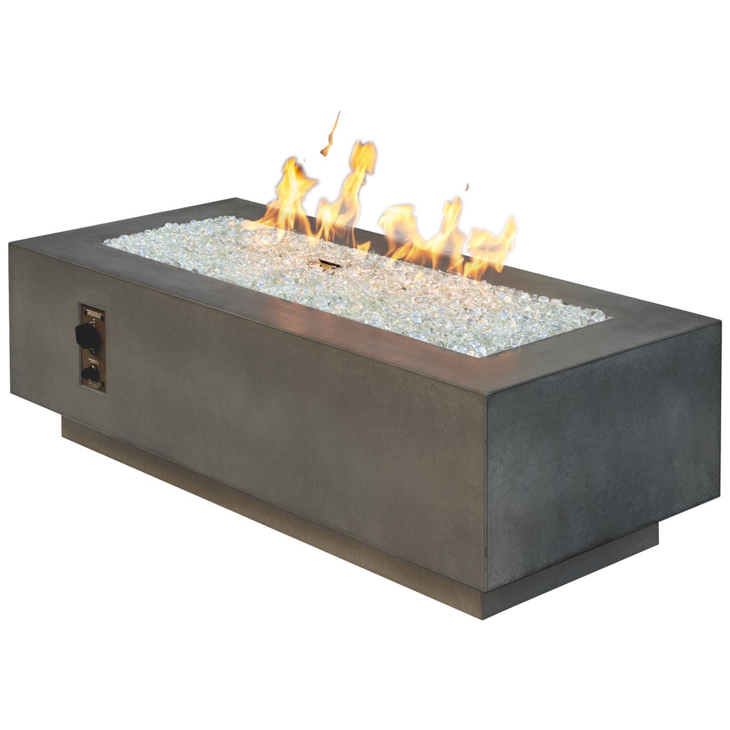 Cove 54-Inch Rectangular Glass Fiber Reinforced Concrete Natural Gas Fire Pit Table in Midnight Mist