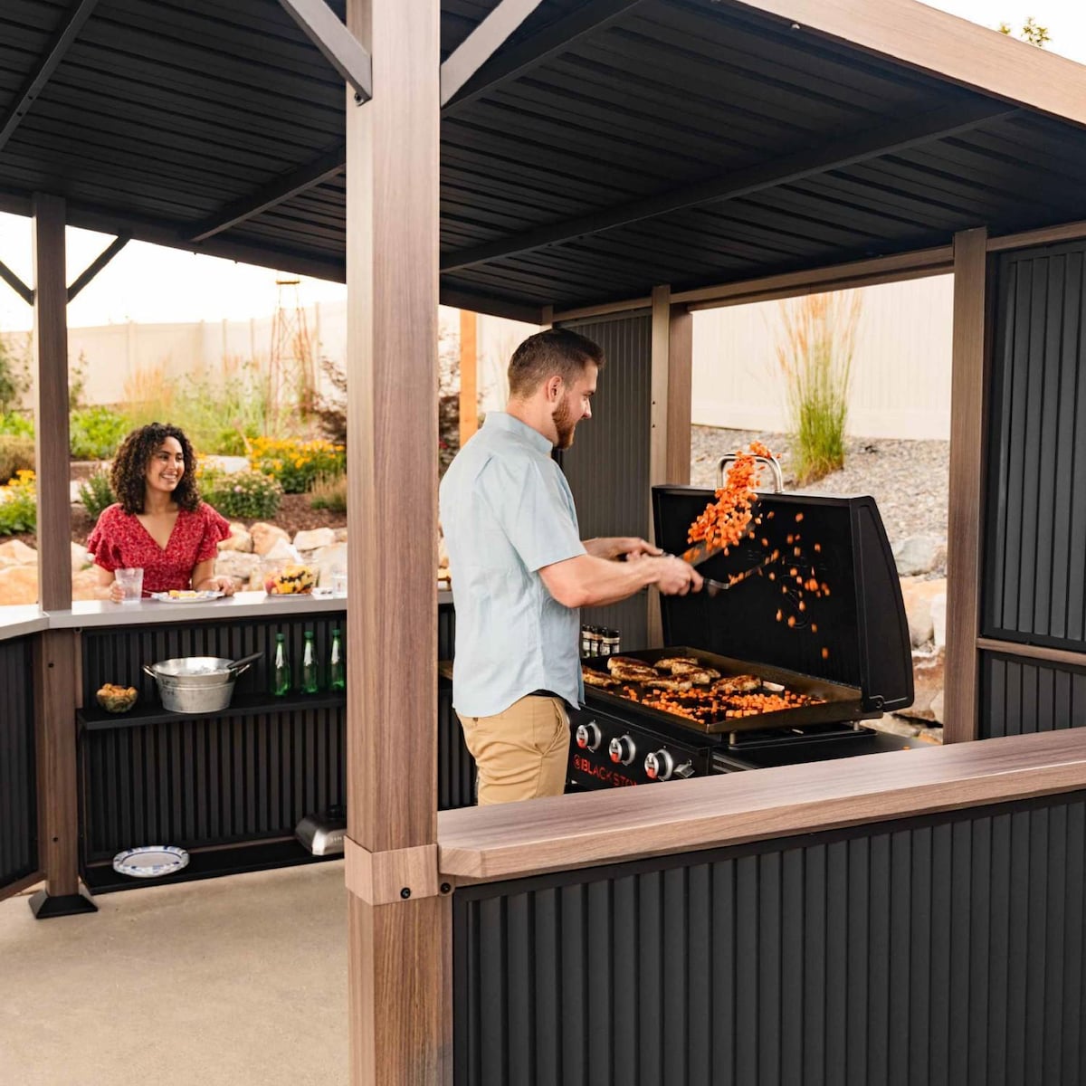 Blackstone 10 x 10-Foot Bar and Griddle/Grill Pavilion