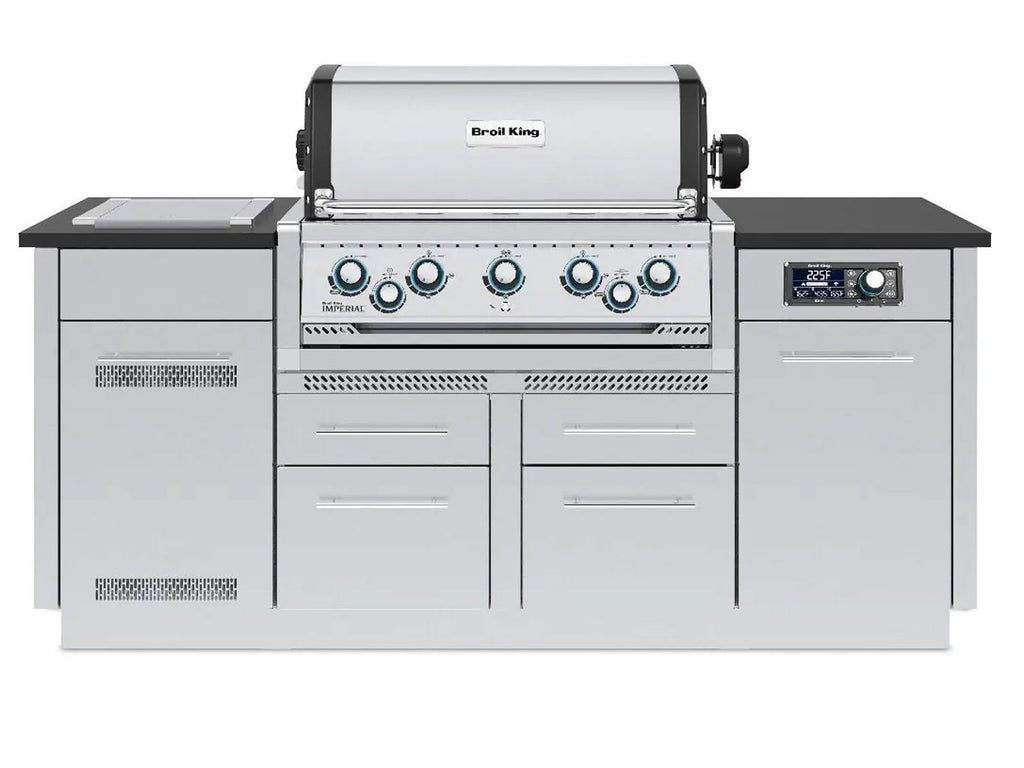 Broil King Imperial QS 590i 5-Burner Gas Grill Island With Rotisserie & Side Burner & iQue™ Technology Control