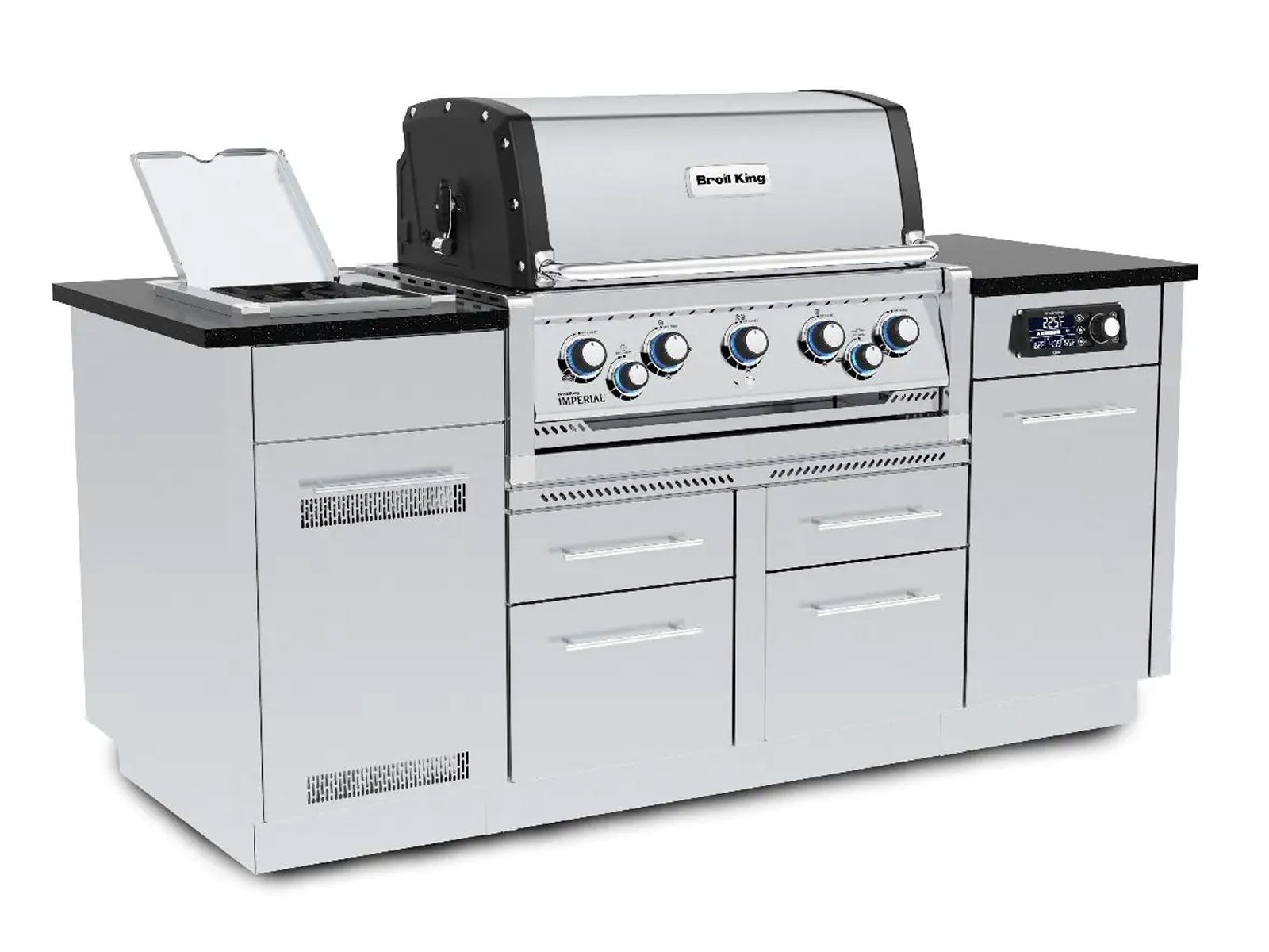 Broil King Imperial QS 590i 5-Burner Gas Grill Island With Rotisserie & Side Burner & iQue™ Technology Control