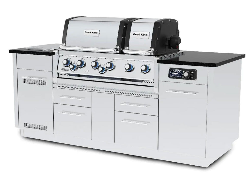 Broil King Imperial QS 690i 6-Burner Gas Grill Island With Rotisserie & Side Burner & iQue™ Technology Control