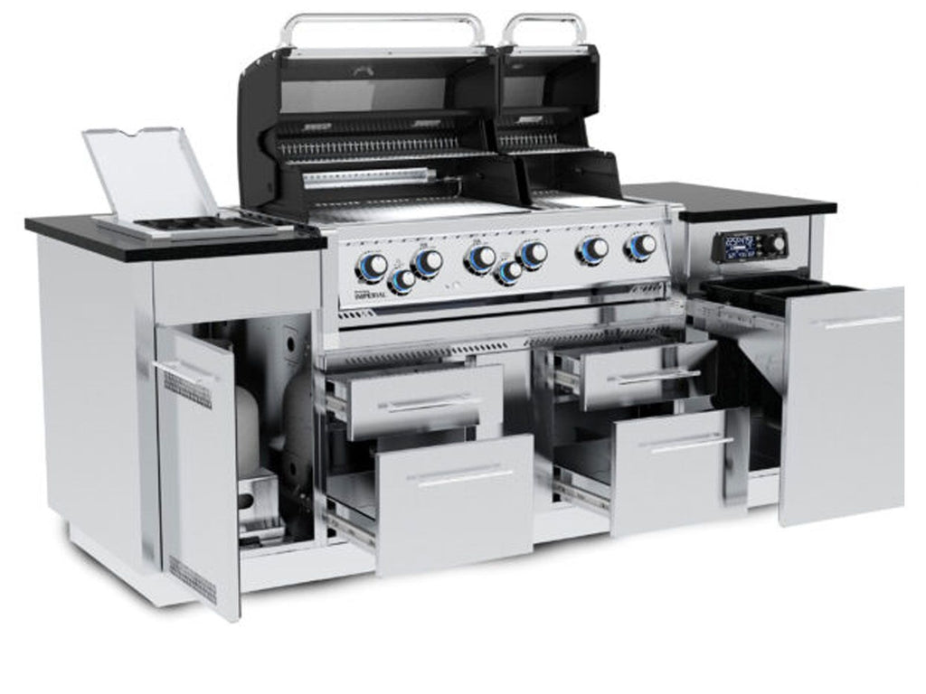 Broil King Imperial QS 690i 6-Burner Gas Grill Island With Rotisserie & Side Burner & iQue™ Technology Control