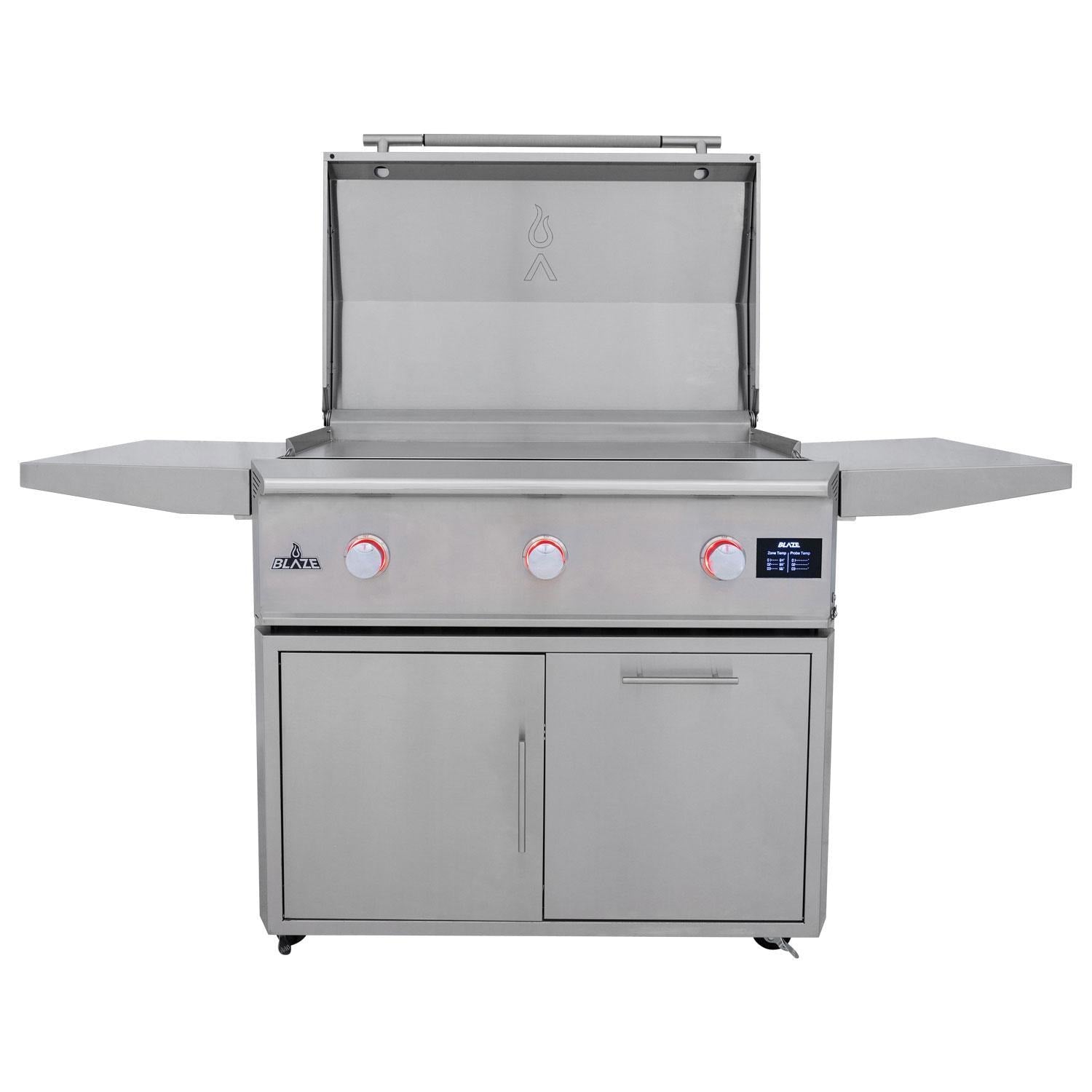 Blaze LTE PRO 40-Inch Gas Griddle w/Digital Temperature Screen & Lift-Assist Lid (BLZ-GRIDDLE40+CART)