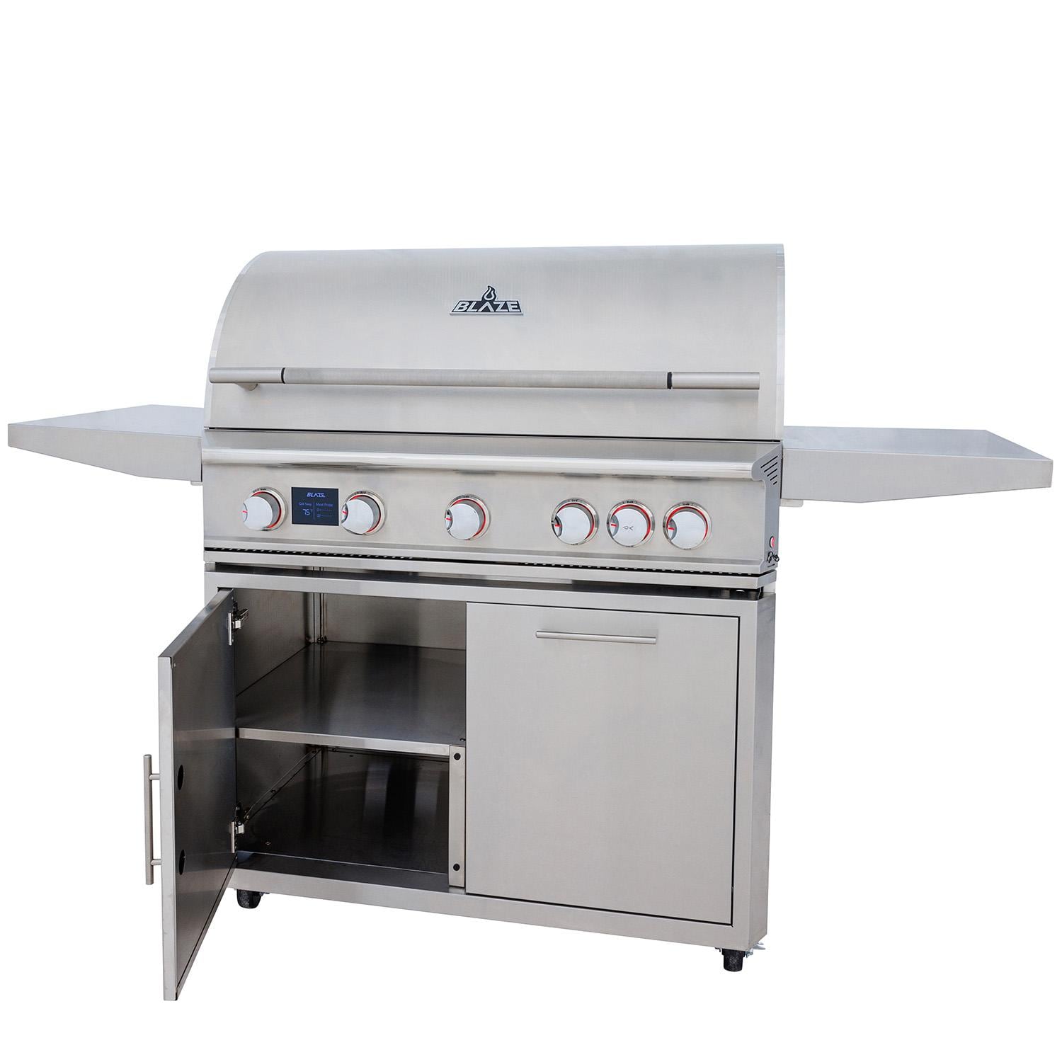 Blaze LTE PRO 40-Inch 5-Burner Freestanding Grill w/ Digital Temperature Screen and Rear Infrared Burner (BLZ-5LTEPRO+CART)