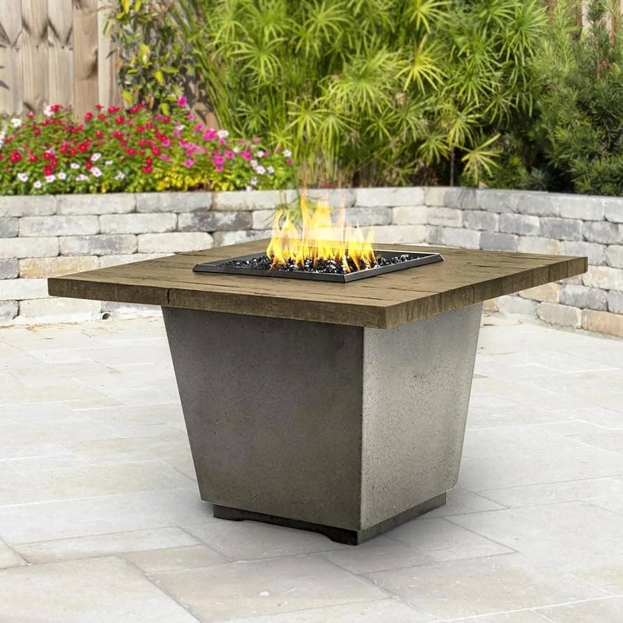 American Fyre Designs Cosmopolitan Square Chat Fire Table
