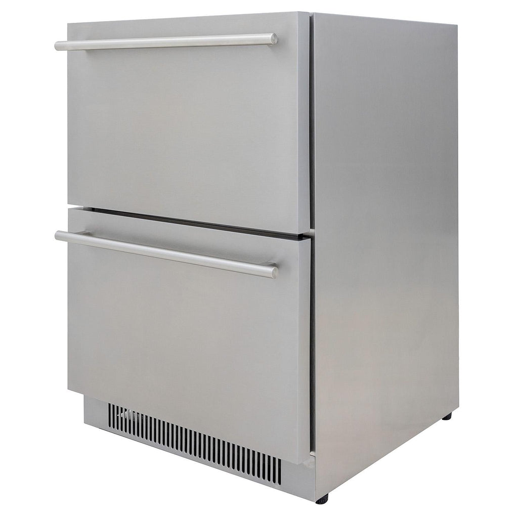 Blaze 23.5-In 5.1 Cu. Ft. Outdoor Rated Double Drawer Refrigerator (BLZ-SSRF-DBDR5.1)