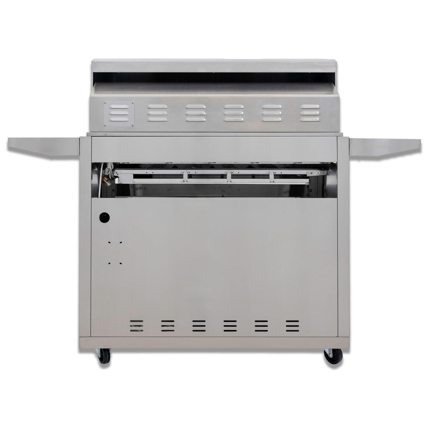 Blaze LTE+ 40-Inch 5-Burner Freestanding Gas Grill w/ Lift-Assist Hood and Rear Infrared Burner (BLZ-5LTE3+CART)