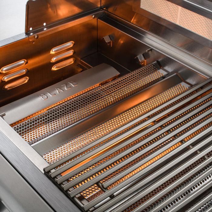 Blaze 32-Inch 4-Burner LTE Gas Grill with Rear Burner and Built-in Lighting System