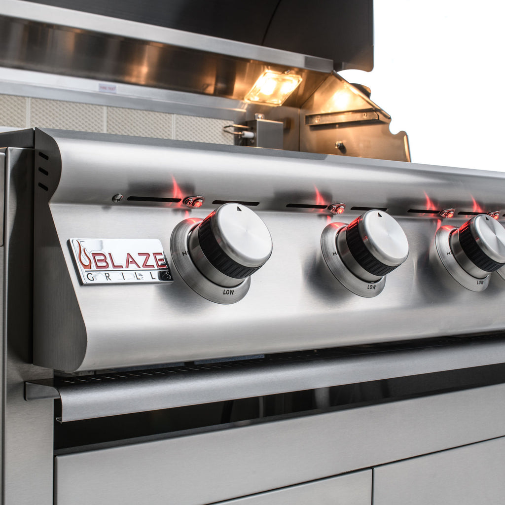 Blaze LTE 40-Inch 5-Burner Built-In Gas Grill with Rear Infrared Burner and Grill Lights (BLZ-5LTE2)