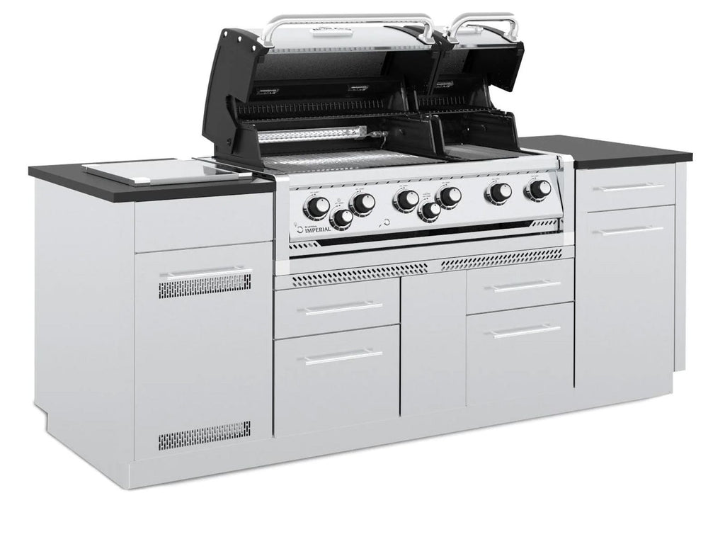 Broil King Imperial S 690i 6-Burner Gas Grill Island With Rotisserie & Side Burner