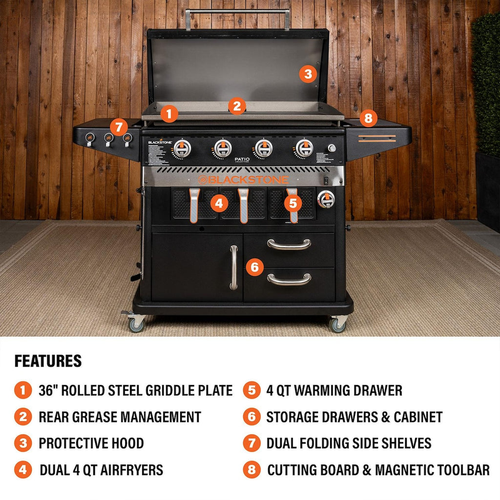 Blackstone 36-Inch Griddle W/ Air Fryer & Cover