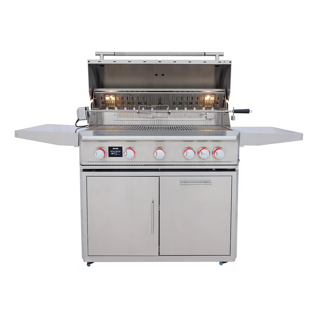 Blaze LTE PRO 40-Inch 5-Burner Freestanding Grill w/Digital Temperature Screen & Rotisserie