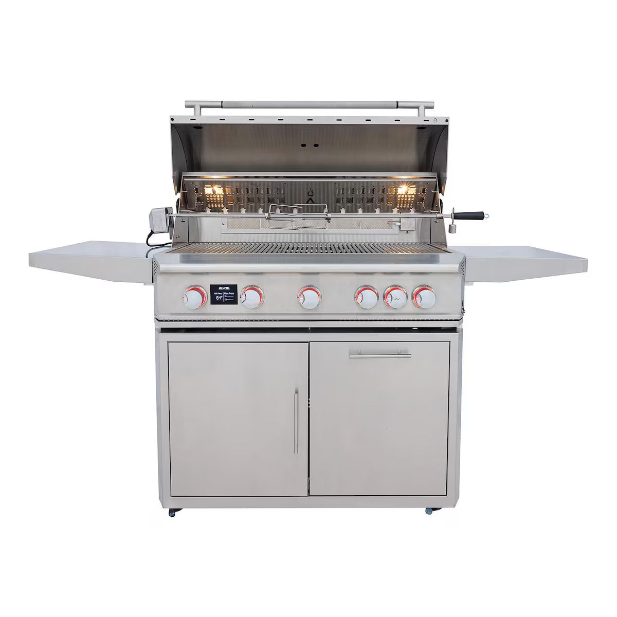 Parrilla independiente Blaze LTE PRO de 40 pulgadas y 5 quemadores con pantalla digital de temperatura y quemador infrarrojo trasero 