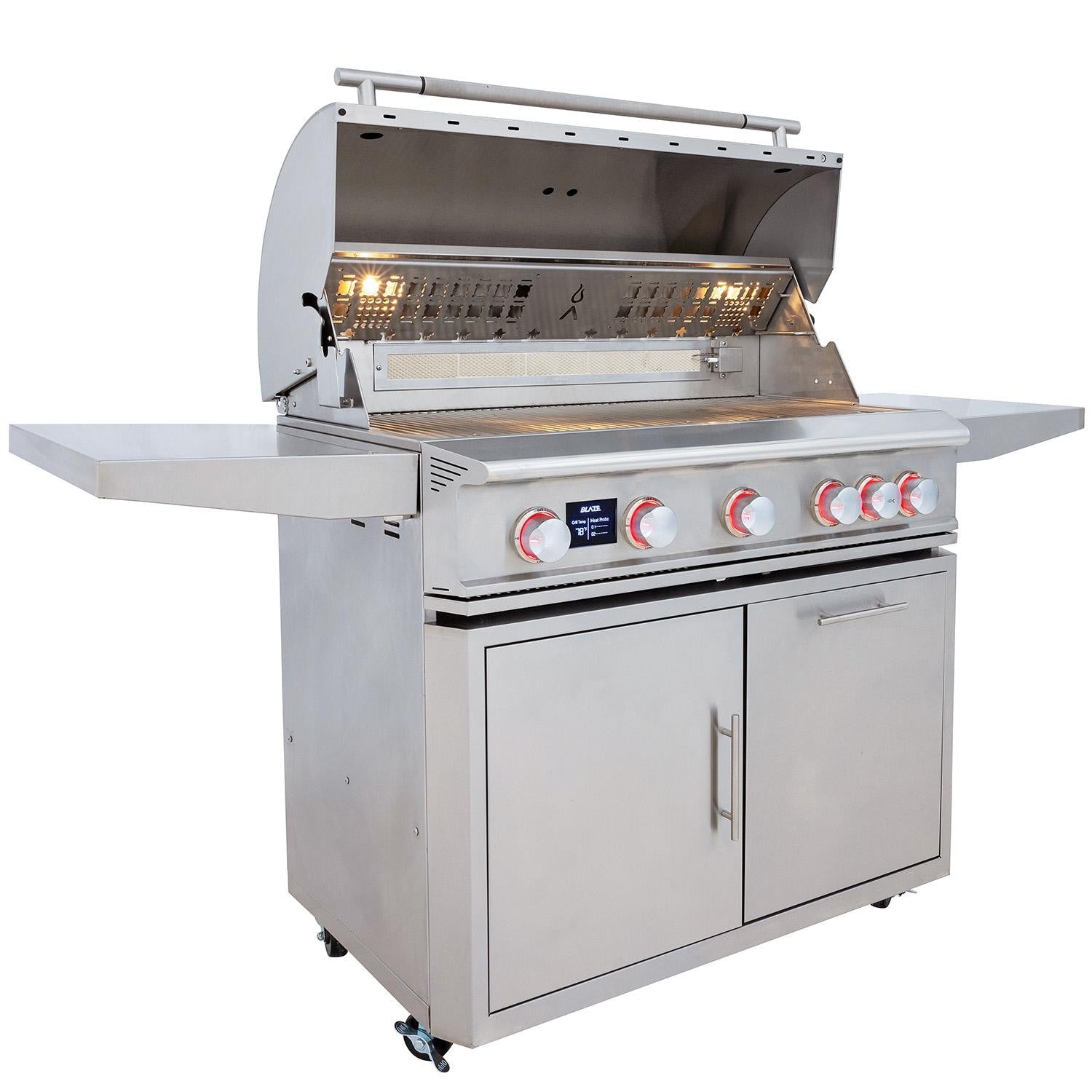Blaze LTE PRO 40-Inch 5-Burner Freestanding Grill w/ Digital Temperature Screen and Rear Infrared Burner (BLZ-5LTEPRO+CART)