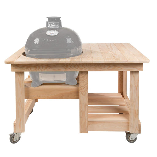Sturdy Cypress Countertop Table for Primo Oval Junior Grill