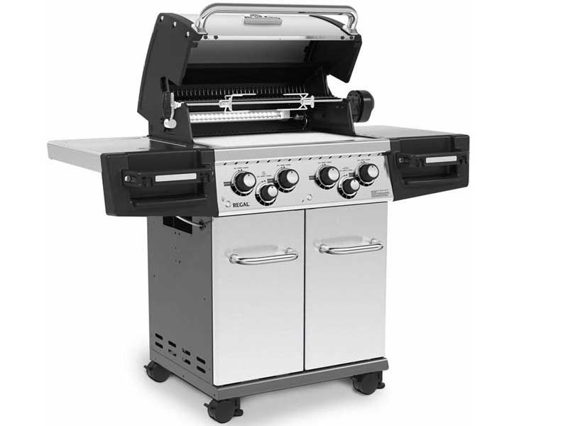 Broil King Regal S490 Pro IR 4-Burner Gas Grill With Rotisserie & Infrared Side Burner