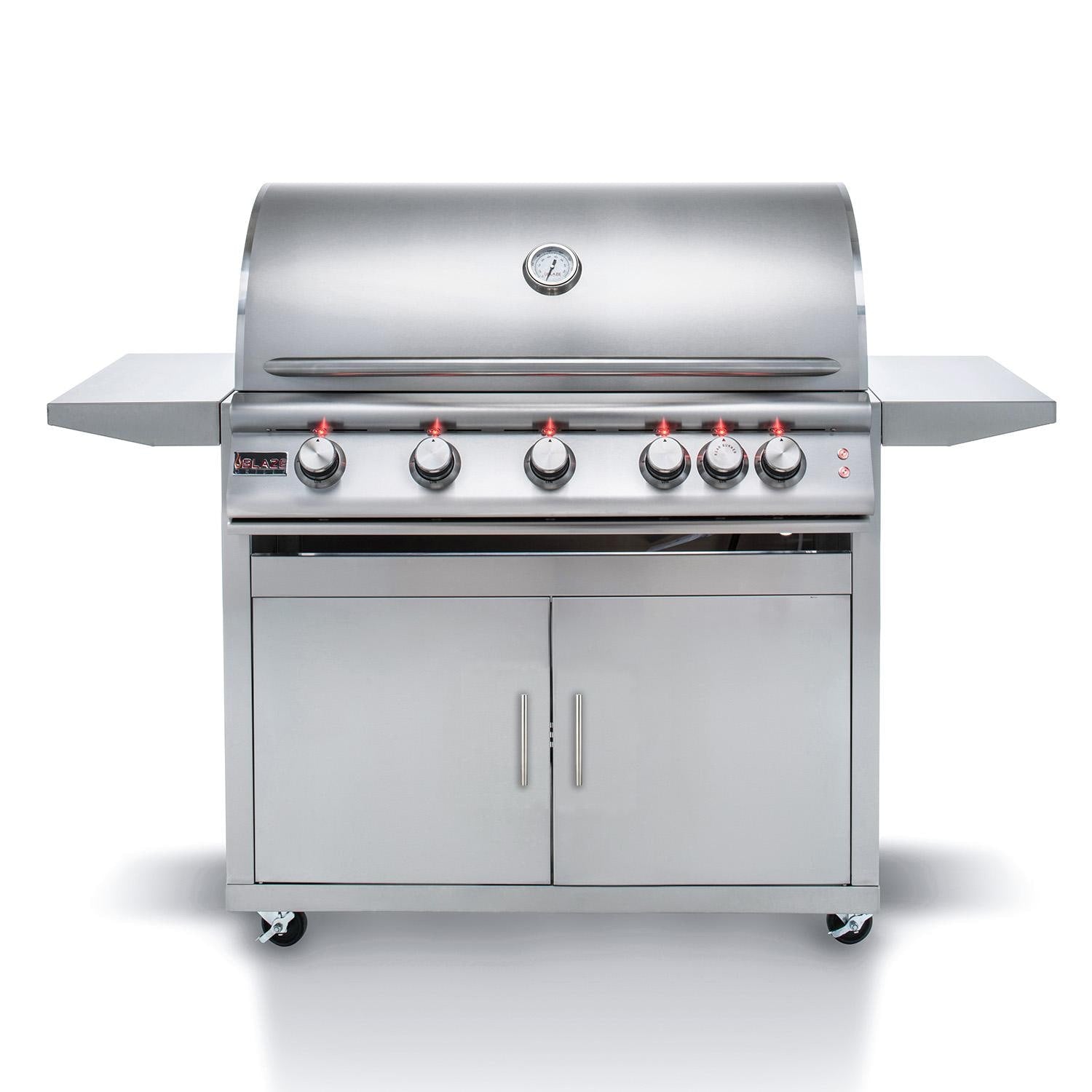 Blaze LTE 40-Inch 5-Burner Freestanding Gas Grill with Rear Infrared Burner and Grill Lights (BLZ-5LTE2+CART)